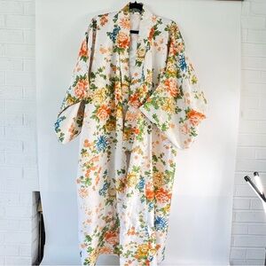 Floral Japanese Kimono Robe Bloom core Bohemian Boho Garden Fairy Whimsy Indie